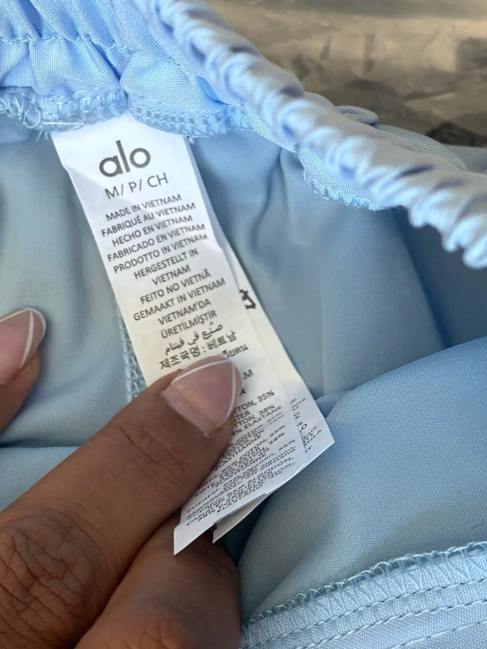ALO Yoga Blue Pleated Skater Skirt medium large rally nwt medium